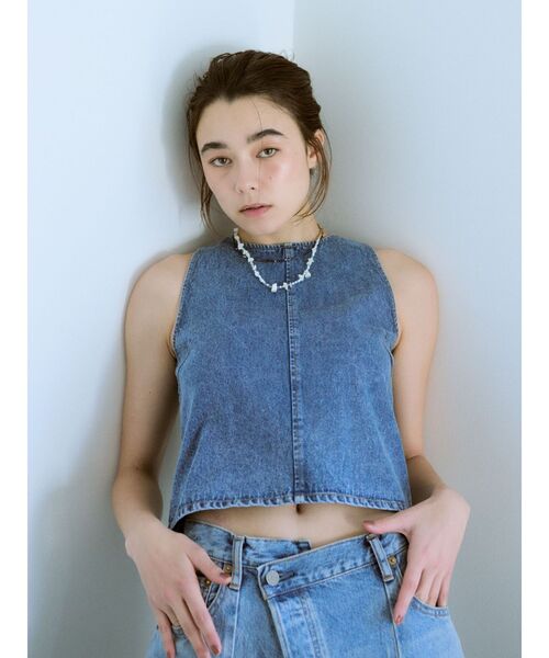 Ungrid(アングリッド)の「レイヤードビーズネックレス(ネックレス・レディース・ネイビー/ブラウン・FREE)」の3枚目の写真