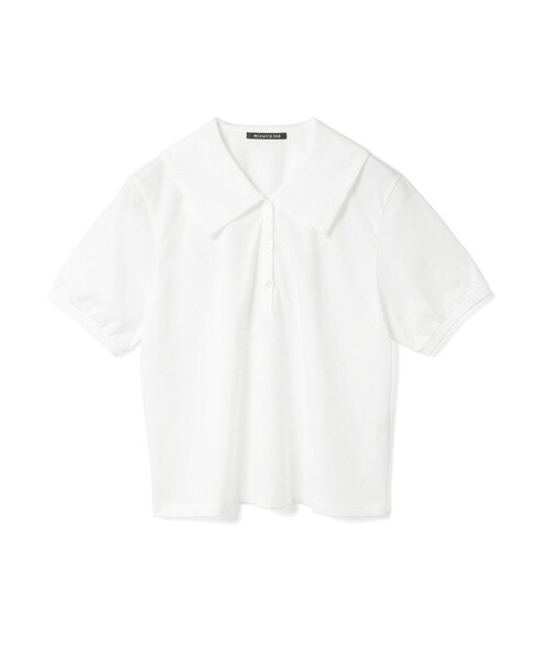 セール】mizuiro ind ワイドカラーポロシャツ（Tシャツ