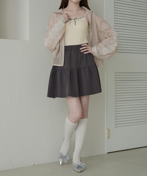 lace line sheer jacket / レースラインシアージャケット（ブルゾン
