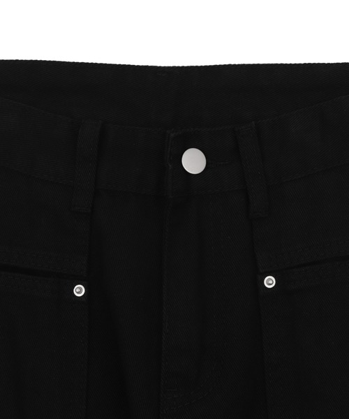 WOND(ウォンド)の「WOND/マルチポケットワイドカーゴパンツ(デニムパンツ・レディース・ブルー/ブラック・SMALL/MEDIUM)」の9枚目の写真