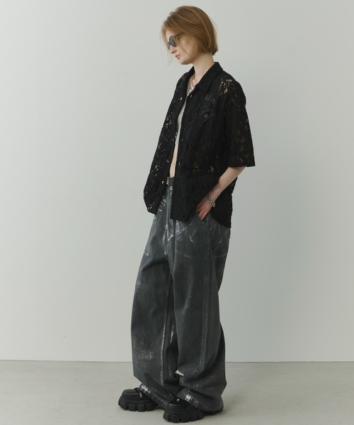 AIVER(アイバー)の「AIVER コードレースS/Sスリットシャツ(シャツ/ブラウス・メンズ・ホワイト/ブラック・LARGE/MEDIUM/SMALL)」の22枚目の写真