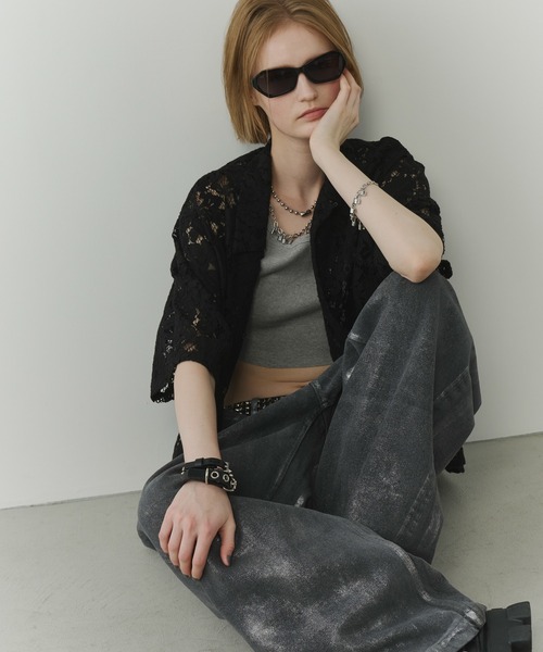 AIVER(アイバー)の「AIVER コードレースS/Sスリットシャツ(シャツ/ブラウス・メンズ・ホワイト/ブラック・LARGE/MEDIUM/SMALL)」の16枚目の写真