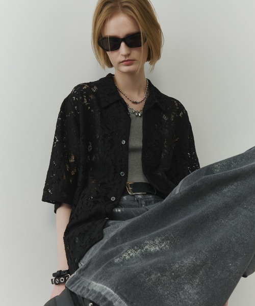 AIVER(アイバー)の「AIVER コードレースS/Sスリットシャツ(シャツ/ブラウス・メンズ・ホワイト/ブラック・LARGE/MEDIUM/SMALL)」の17枚目の写真