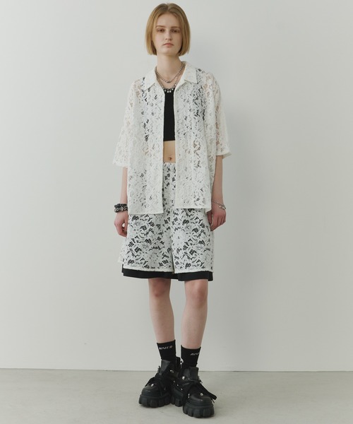 AIVER(アイバー)の「AIVER コードレースS/Sスリットシャツ(シャツ/ブラウス・メンズ・ホワイト/ブラック・LARGE/MEDIUM/SMALL)」の11枚目の写真