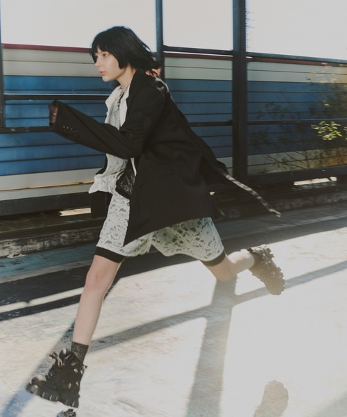 AIVER(アイバー)の「AIVER コードレースS/Sスリットシャツ(シャツ/ブラウス・メンズ・ホワイト/ブラック・LARGE/MEDIUM/SMALL)」の9枚目の写真