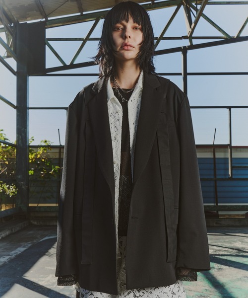 AIVER(アイバー)の「AIVER コードレースS/Sスリットシャツ(シャツ/ブラウス・メンズ・ホワイト/ブラック・LARGE/MEDIUM/SMALL)」の10枚目の写真
