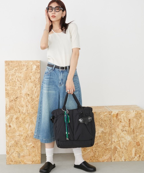 Auntie Rosa Holiday(アンティローザホリデー)の「デザインカットネックTEE(Tシャツ/カットソー・レディース・ナチュラル/ブラック/ボルドー・FREE)」の16枚目の写真