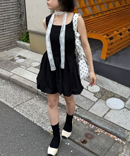 チュニック♡ ジャイロ JAYRO ボタニカル柄チュニックワンピース （シロ