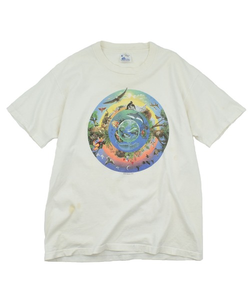 LABORATORY R(ラボラトリーアール)の「【ヴィンテージ古着】Human-i-Tees アニマルプリントTシャツ(Tシャツ/カットソー・メンズ・ホワイト・X-LARGE)」の1枚目の写真