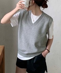 NANEA | Vネックニットベスト(ベスト)