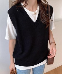 NANEA（ナネア）の「Vネックニットベスト（ベスト）」