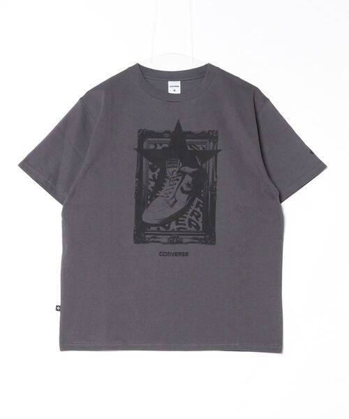 CONVERSE（コンバース）の「【別注】コンバース  AP フレーム PT S/S Tシャツ 限定コラボ（Tシャツ/カットソー・メンズ・チャコールグレー/ホワイト・LL/L/M）」の2枚目の写真