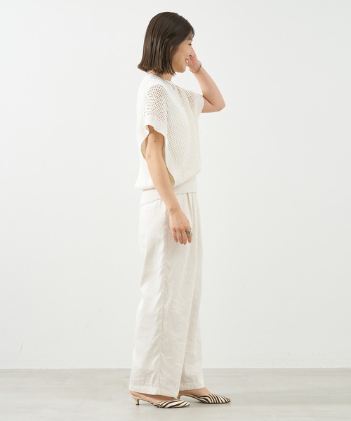 MICA&DEAL（マイカ＆ディール）の「Vネックニットベスト（ニット/セーター・レディース・マスタード/ブラック/ベージュ/ホワイト・FREE）」の8枚目の写真