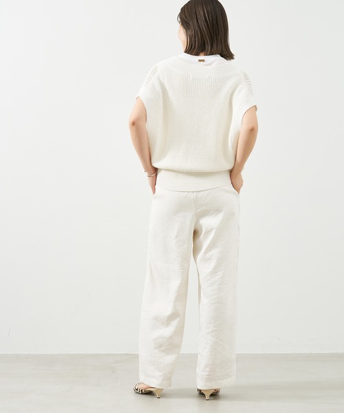 MICA&DEAL（マイカ＆ディール）の「Vネックニットベスト（ニット/セーター・レディース・マスタード/ブラック/ベージュ/ホワイト・FREE）」の10枚目の写真