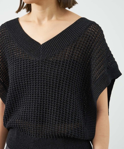 MICA&DEAL（マイカ＆ディール）の「Vネックニットベスト（ニット/セーター・レディース・マスタード/ブラック/ベージュ/ホワイト・FREE）」の20枚目の写真