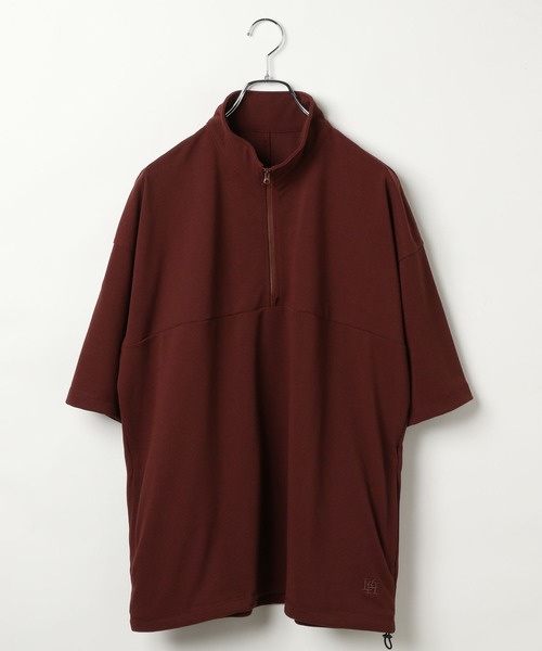 HEREIAM（ヘレイアム）の「【HEREIAM MEN】吸水速乾＆UV/DRYMIXハーフジッププルオーバー（Tシャツ/カットソー・メンズ・ダークブラウン/グレー/ブラック・MEDIUM/LARGE）」の18枚目の写真