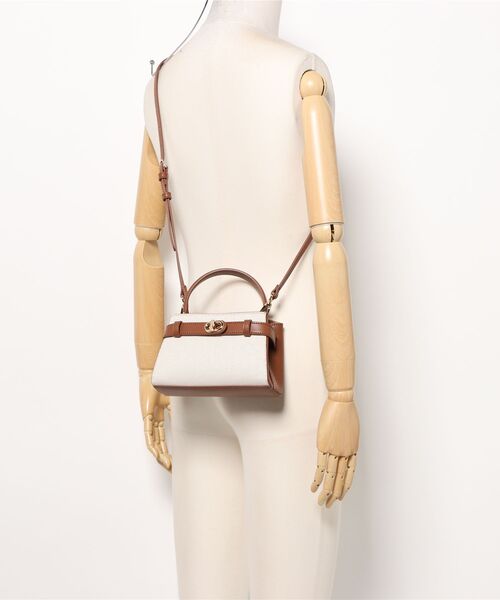 CHARLES & KEITHオブリエルキャンバスツートーントップハンドルバッグ CHARLES & KEITH｜Aubrielle オブリエル キャンバスツートーン