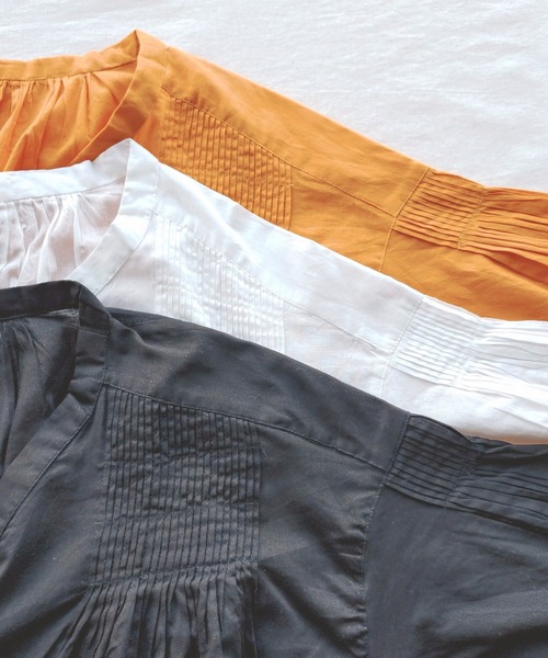 Q(キュー)の「キャンブリックボイルギャザーワンピ(ワンピース・レディース・アイボリー/オレンジ/ブラック・MEDIUM)」の14枚目の写真