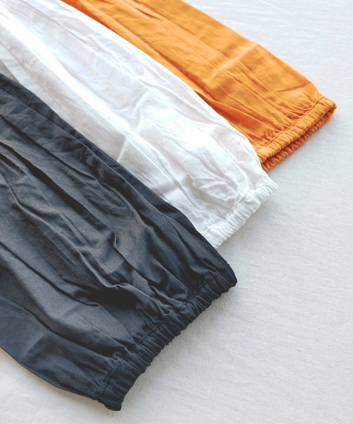 Q(キュー)の「キャンブリックボイルギャザーワンピ(ワンピース・レディース・アイボリー/オレンジ/ブラック・MEDIUM)」の15枚目の写真