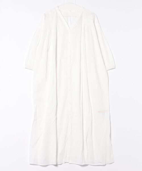 Q(キュー)の「キャンブリックボイルギャザーワンピ(ワンピース・レディース・アイボリー/オレンジ/ブラック・MEDIUM)」の6枚目の写真