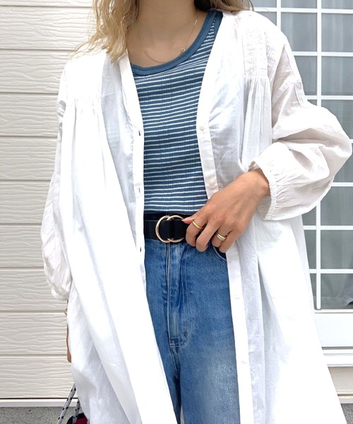 Q(キュー)の「キャンブリックボイルギャザーワンピ(ワンピース・レディース・アイボリー/オレンジ/ブラック・MEDIUM)」の17枚目の写真