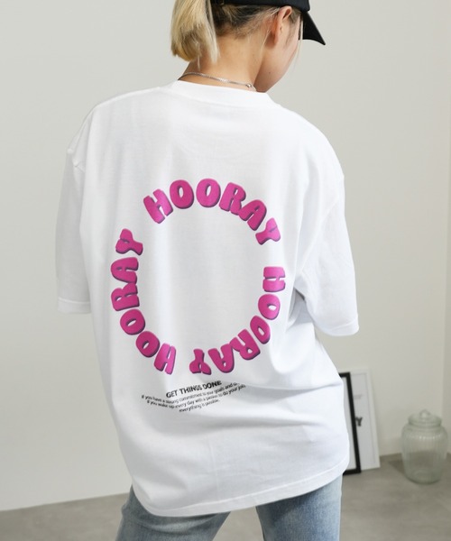 バックサークルロゴ ビッグシルエット ユニセックス Tシャツ（T