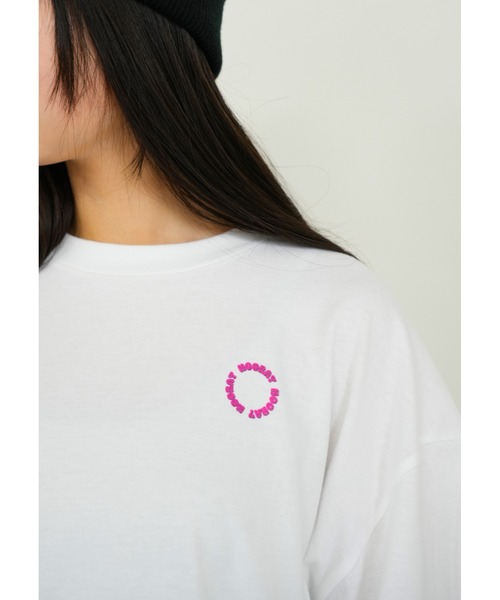 BASIS(ベイシス)の「バックサークルロゴ ビッグシルエット ユニセックス Tシャツ(Tシャツ/カットソー・レディース・ホワイト×イエロー/ホワイト×ピンク/ホワイト×グリーン・MEDIUM/LARGE)」の12枚目の写真