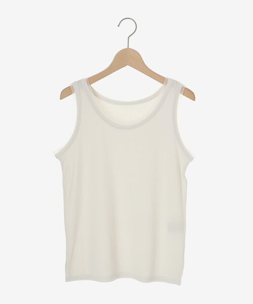 le.coeur blanc（ルクールブラン）の「ラメテレコタンクトップ（タンクトップ・レディース・ダークグレー/オフホワイト/グレー・38）」の17枚目の写真