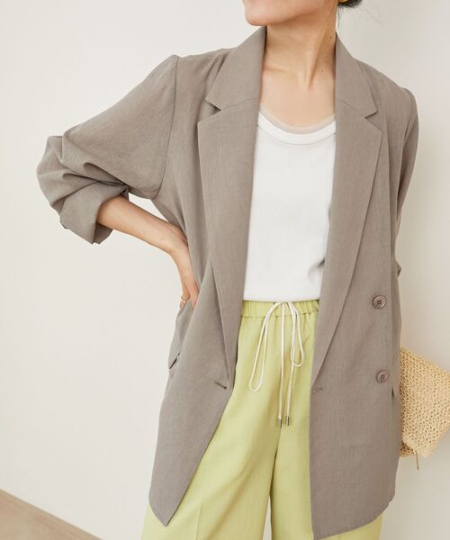 le.coeur blanc（ルクールブラン）の「ラメテレコタンクトップ（タンクトップ・レディース・ダークグレー/オフホワイト/グレー・38）」の22枚目の写真