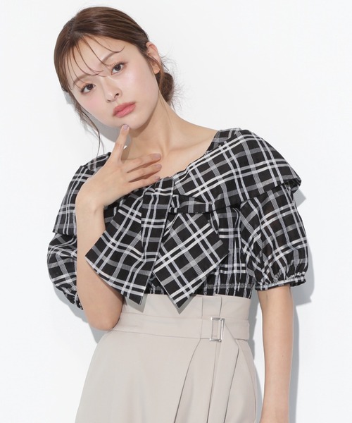 JILL by JILL STUART（ジルバイジルスチュアート）の「◇ビッグリボンブラウス（シャツ/ブラウス・レディース・ホワイト/ベージュ/ブラック・FREE）」の3枚目の写真