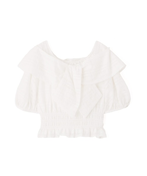 JILL by JILL STUART（ジルバイジルスチュアート）の「◇ビッグリボンブラウス（シャツ/ブラウス・レディース・ホワイト/ベージュ/ブラック・FREE）」の7枚目の写真