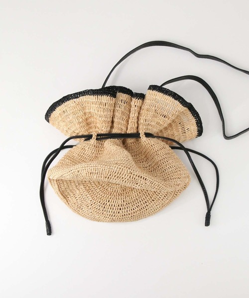 MADE IN MADA(メイドインマダ)の「ラッフルラフィアトート(トートバッグ・レディース・ベージュ・FREE)」の9枚目の写真