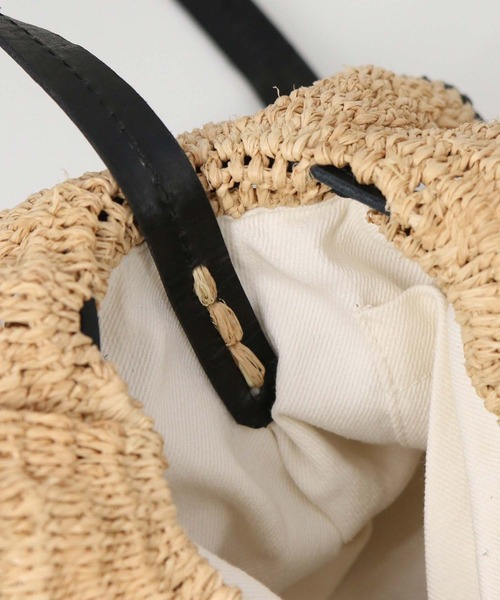 MADE IN MADA(メイドインマダ)の「ラッフルラフィアトート(トートバッグ・レディース・ベージュ・FREE)」の10枚目の写真