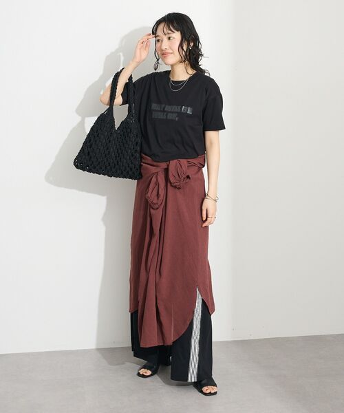 CRAFT STANDARD BOUTIQUE（クラフトスタンダードブティック）の「ヴィンテージボイル袖シャーリングワンピース（シャツワンピース・レディース・ブラック/ブラウン/イエロー・FREE）」の18枚目の写真