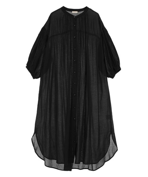 CRAFT STANDARD BOUTIQUE（クラフトスタンダードブティック）の「ヴィンテージボイル袖シャーリングワンピース（シャツワンピース・レディース・ブラック/ブラウン/イエロー・FREE）」の22枚目の写真