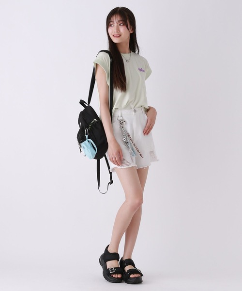 repipi armario(レピピ アルマリオ)の「メッシュポケットミニリュック(バックパック/リュック・キッズ・アイボリー/ブラック/ブルー・FREE)」の7枚目の写真