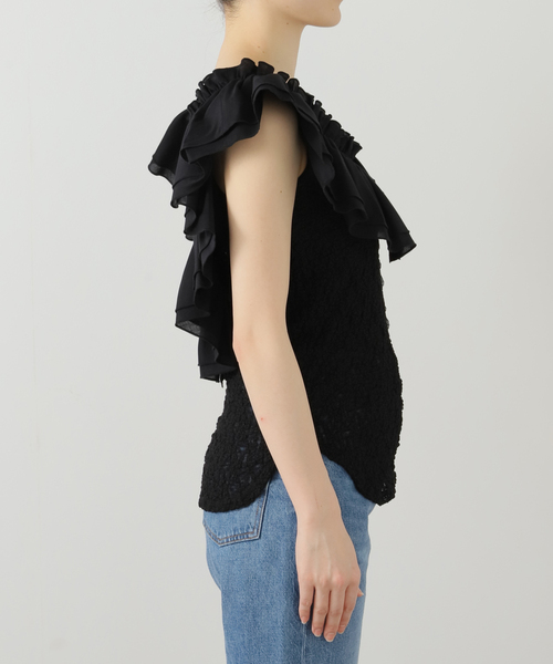 セール】【FUMIE TANAKA(フミエタナカ)】big frill lace cami