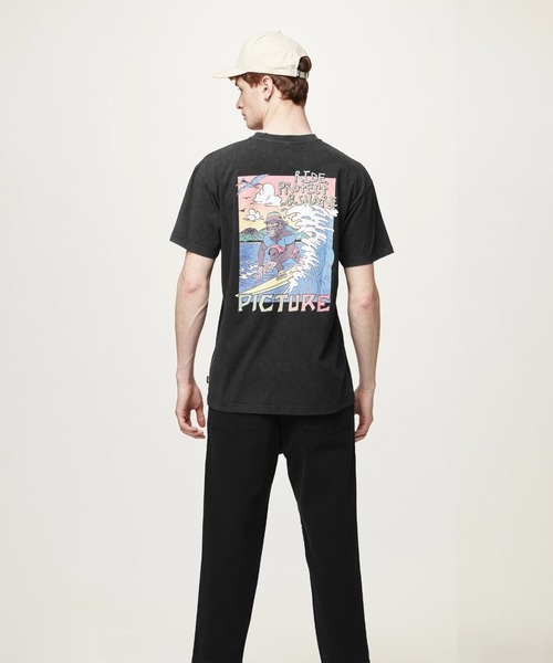 PICTURE ORGANIC CLOTHING(ピクチャーオーガニッククロージング)の「【PICTURE/ピクチャー】TSUNAMI TEE 24SS/半袖バックプリントTシャツ(Tシャツ/カットソー・メンズ・ブラック・X-LARGE/LARGE/MEDIUM)」の6枚目の写真
