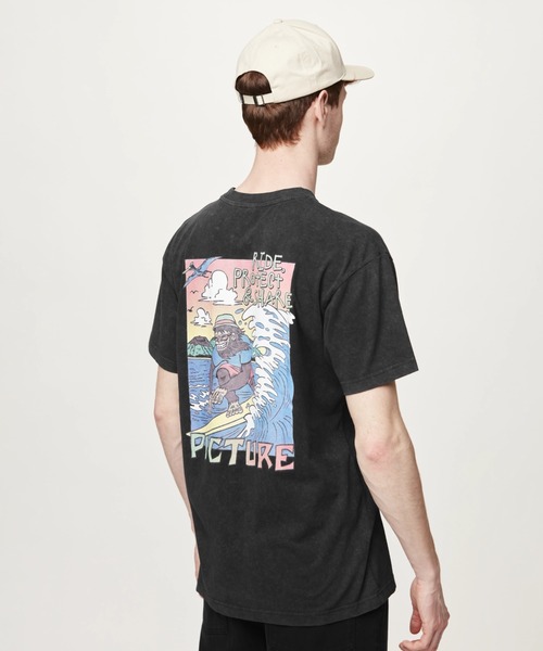 PICTURE ORGANIC CLOTHING(ピクチャーオーガニッククロージング)の「【PICTURE/ピクチャー】TSUNAMI TEE 24SS/半袖バックプリントTシャツ(Tシャツ/カットソー・メンズ・ブラック・X-LARGE/LARGE/MEDIUM)」の9枚目の写真