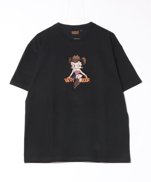 BETTY BOOP（ベティ・ブープ）の「LOWBLOW KNUCKLE / ローブローナックル / BETTY BOOP / ブランコに乗った天使のBETTY Tシャツ (M2)（Tシャツ/カットソー・メンズ・ホワイト/ピンク/ブラック・M/L/XL/XXL）」の11枚目の写真