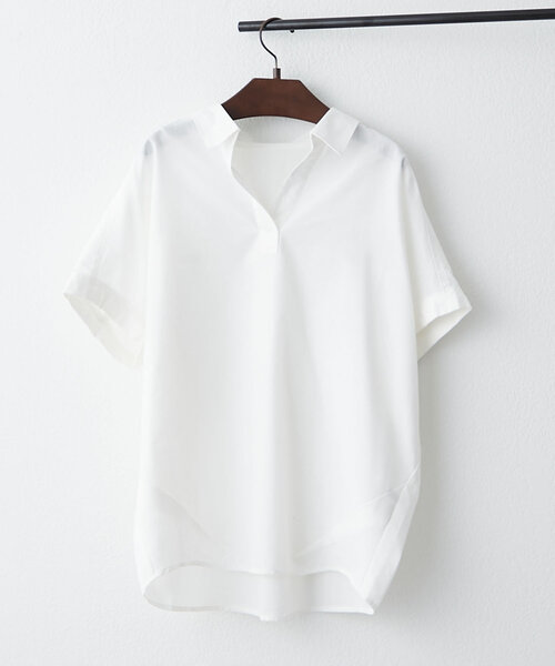 Remind me and forever(リマインドミーアンドフォーエバー)の「【10色展開!】シンプルで使いやすいのに大人高見え!リネン混スキッパーシャツ(シャツ/ブラウス・レディース・その他1/その他2/その他3/その他5/ネイビー/その他6/オフホワイト/その他4/モカ/ブラック・FREE)」の2枚目の写真