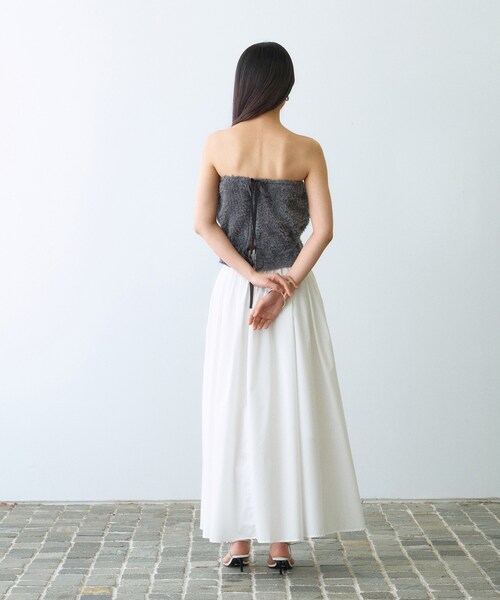 CODE A(コードエー)の「Ribbon Tulle Duo(Tシャツ/カットソー・レディース・グレー/ホワイト・00)」の7枚目の写真