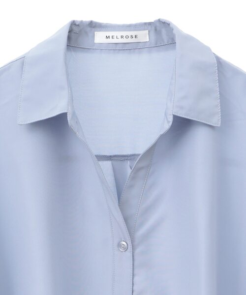 SOFFITTO（ソフィット）の「タケノコタックデザイン半袖ブラウス(取り扱い店舗限定)（シャツ/ブラウス・レディース・グレイッシュブルー/ブラック/グレイッシュベージュ・FREE）」の8枚目の写真