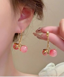 Coo+i（クーイ）の「ピンクチェリーピアス（ピアス（両耳用））」