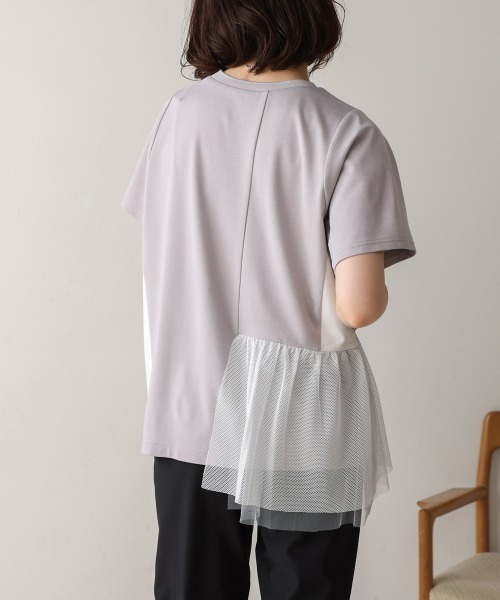 Bou Jeloud(ブージュルード)の「裾メッシュ切替プルオーバー(Tシャツ/カットソー・レディース・ライトグレー/ブラック/オフホワイト・FREE)」の19枚目の写真