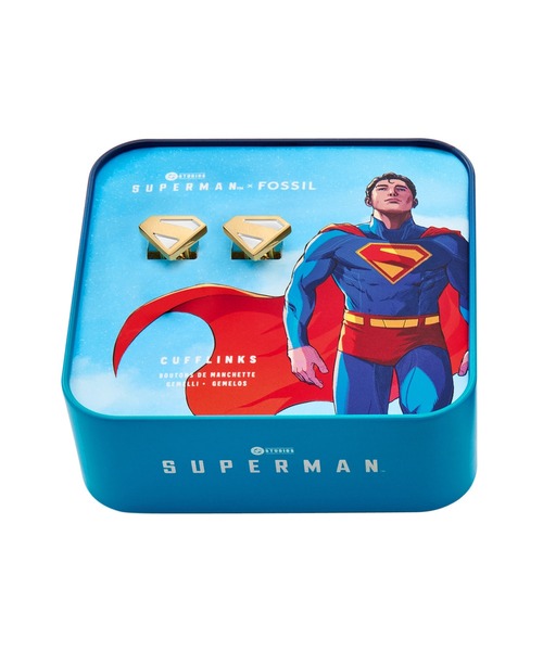 FOSSIL（フォッシル）の「フォッシル | スーパーマン Superman x Fossil アクセサリー メンズ カフリンクス ツートーン JFC04892998（カフリンクス・メンズ・マルチ・FREE）」の6枚目の写真