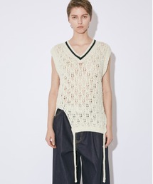 美品　beautiful people シルクリブ ニット beautiful people / ビューティフルピープル | ボタニカル 切替