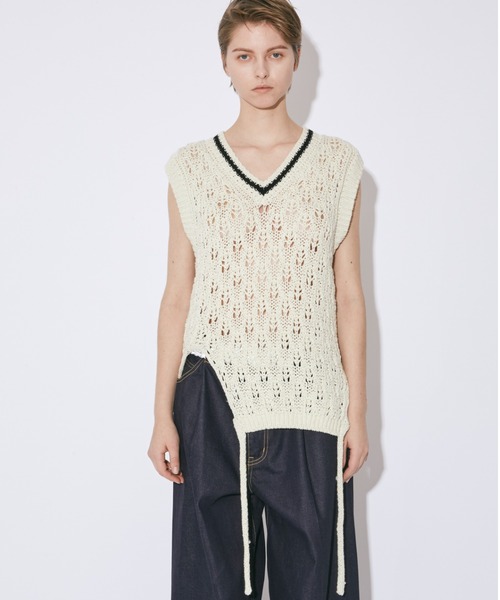 ニット セーター ビューティフルピープル beautiful people double-end cotton   wool linen lace t double-end cotton wool linen lace top – beautiful people