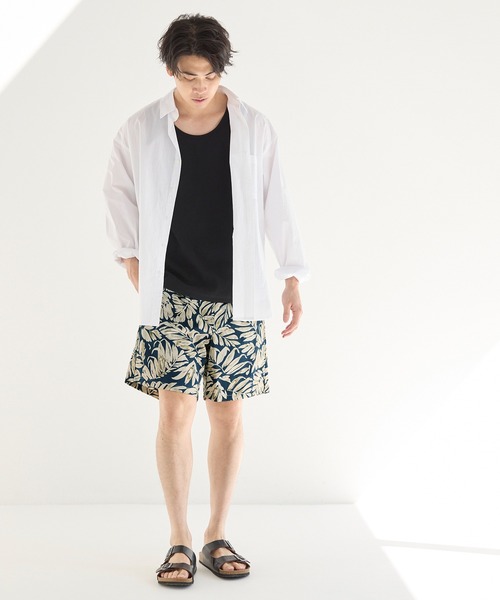 coca(coca)(コカ)の「ワッシャーナイロンリーフ柄ショーツ(その他パンツ・メンズ・A/B・M/L/XL)」の4枚目の写真