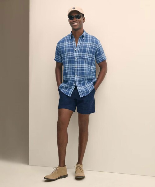 BROOKS BROTHERS（ブルックスブラザーズ）の「コットン　ペイズリー　プレーンフロント　7inショーツ（その他パンツ・メンズ・ネイビー・32inch/38inch/36inch/30inch/34inch）」の4枚目の写真